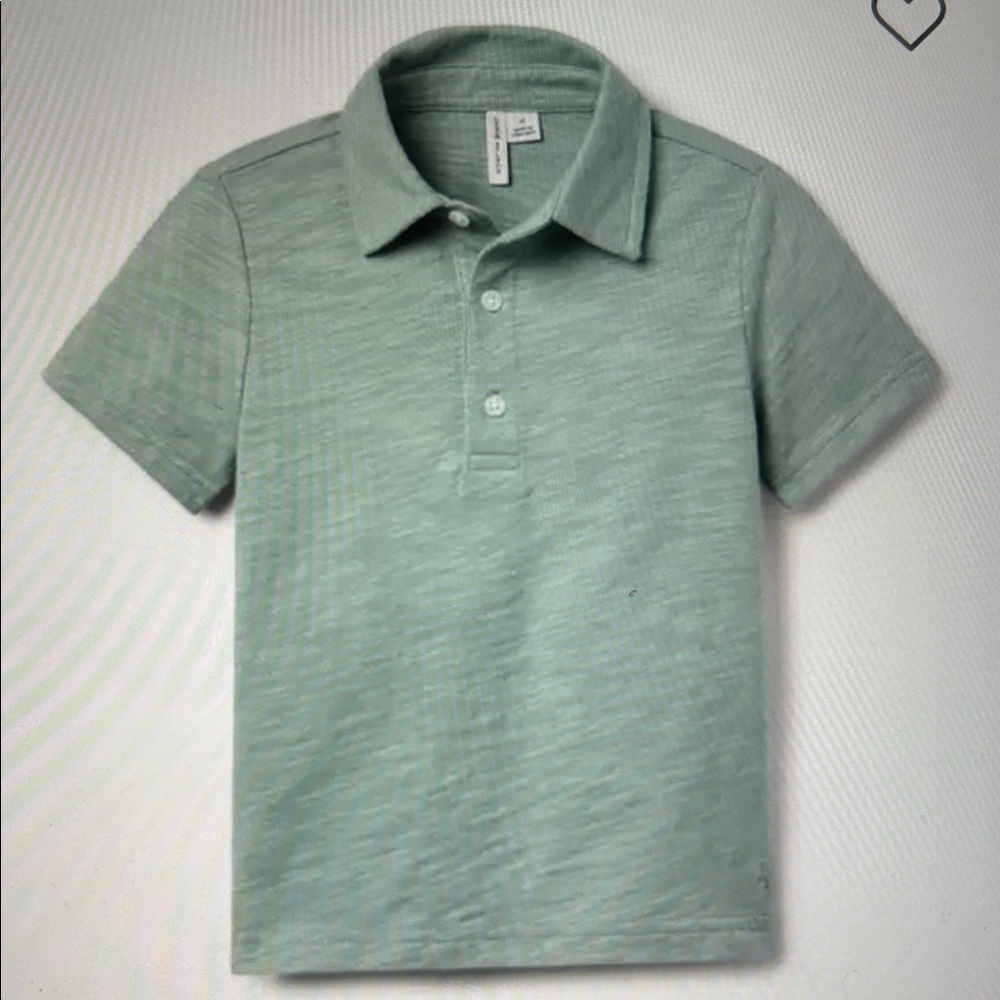 Janie & Jack Chapparal Green Slub Polo, 8